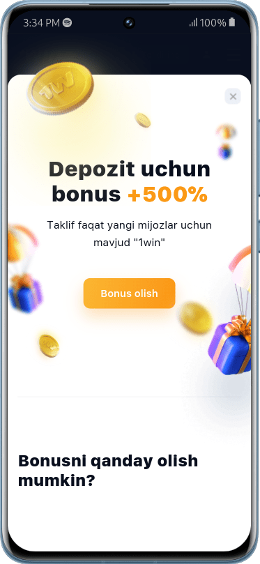 1win depozit bonus Uzbekistan