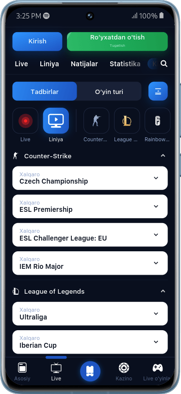 Kibersports 1win UZ